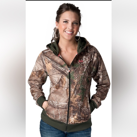 Women’s under armour real tre camo zip up hoodie - Picture 1 of 7